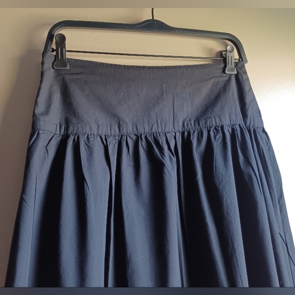 ASOS design Dropped Waist Cotton Poplin Maxi Skirt In Black 8 - Picture 4 of 4